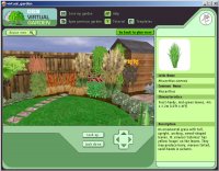 Okno programu Virtual Garden